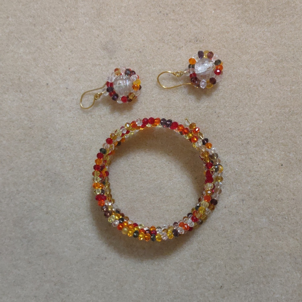 Gorgeous Cristal Bracelet & Earrings Set